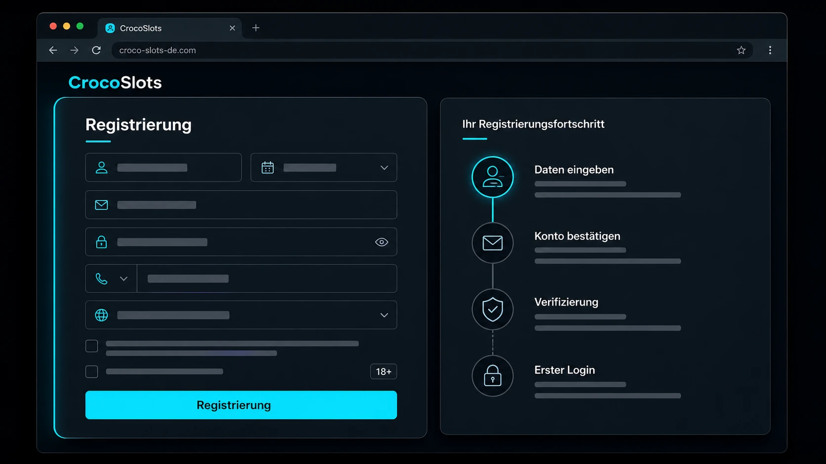 Registrierung und Anmeldung